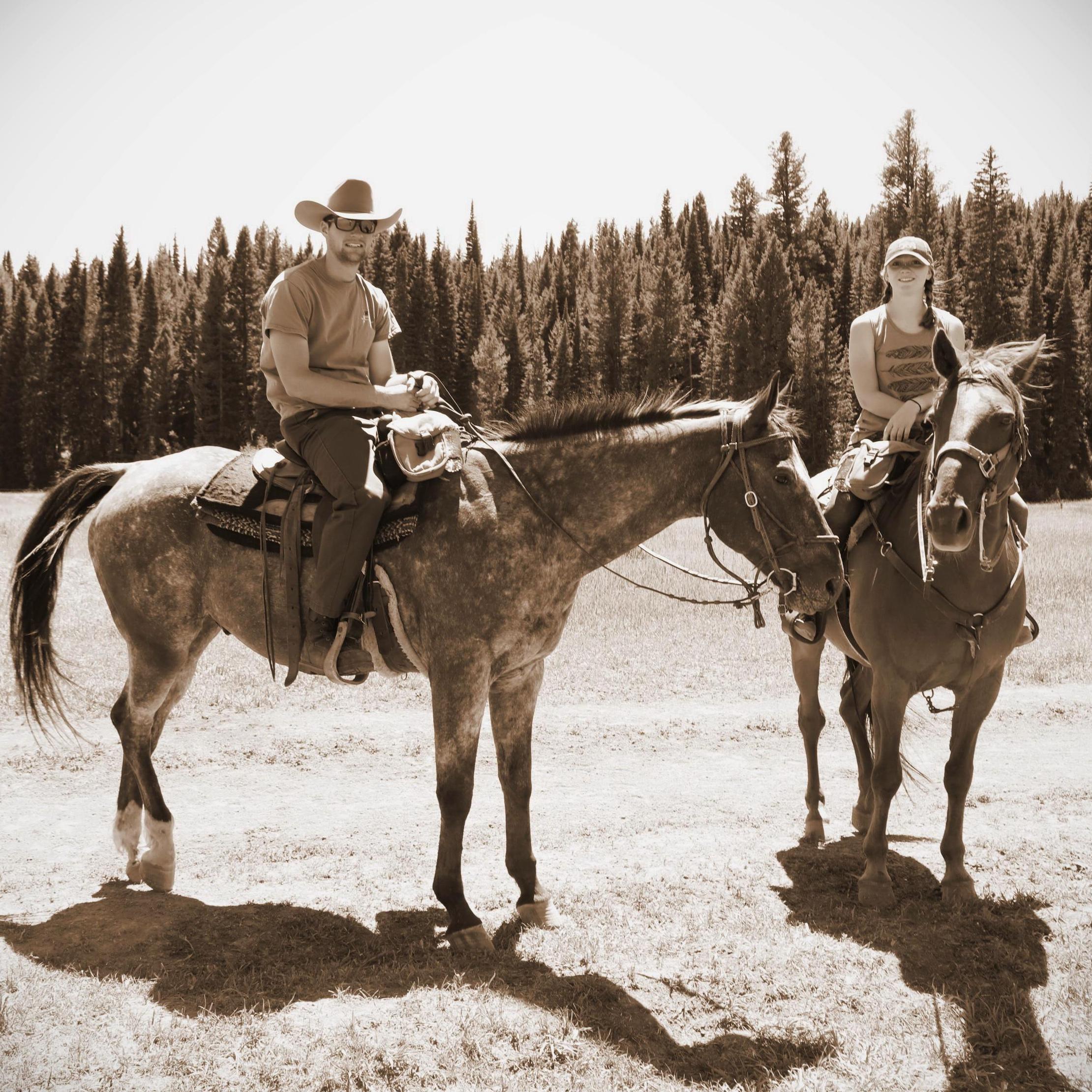 There won't be horses at the wedding, but one time we did ride them outside Yellowstone National Park