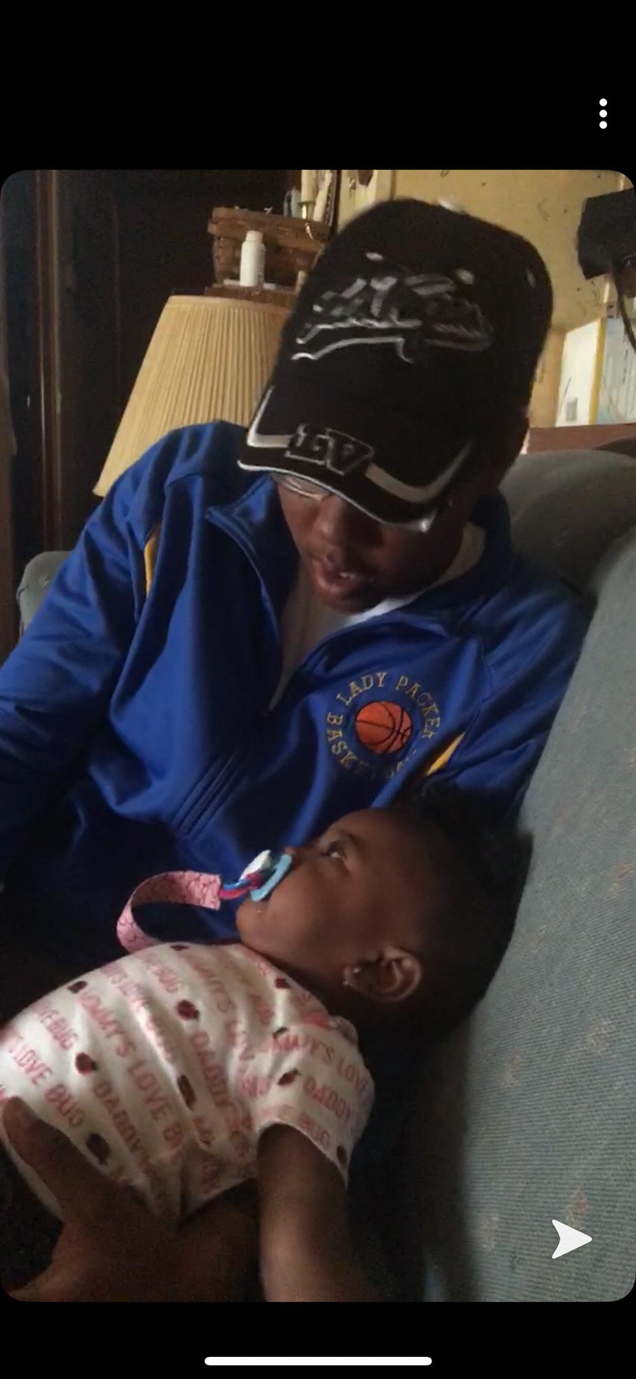 17 March 2018
Dominique's first time meeting my God-Daughter.