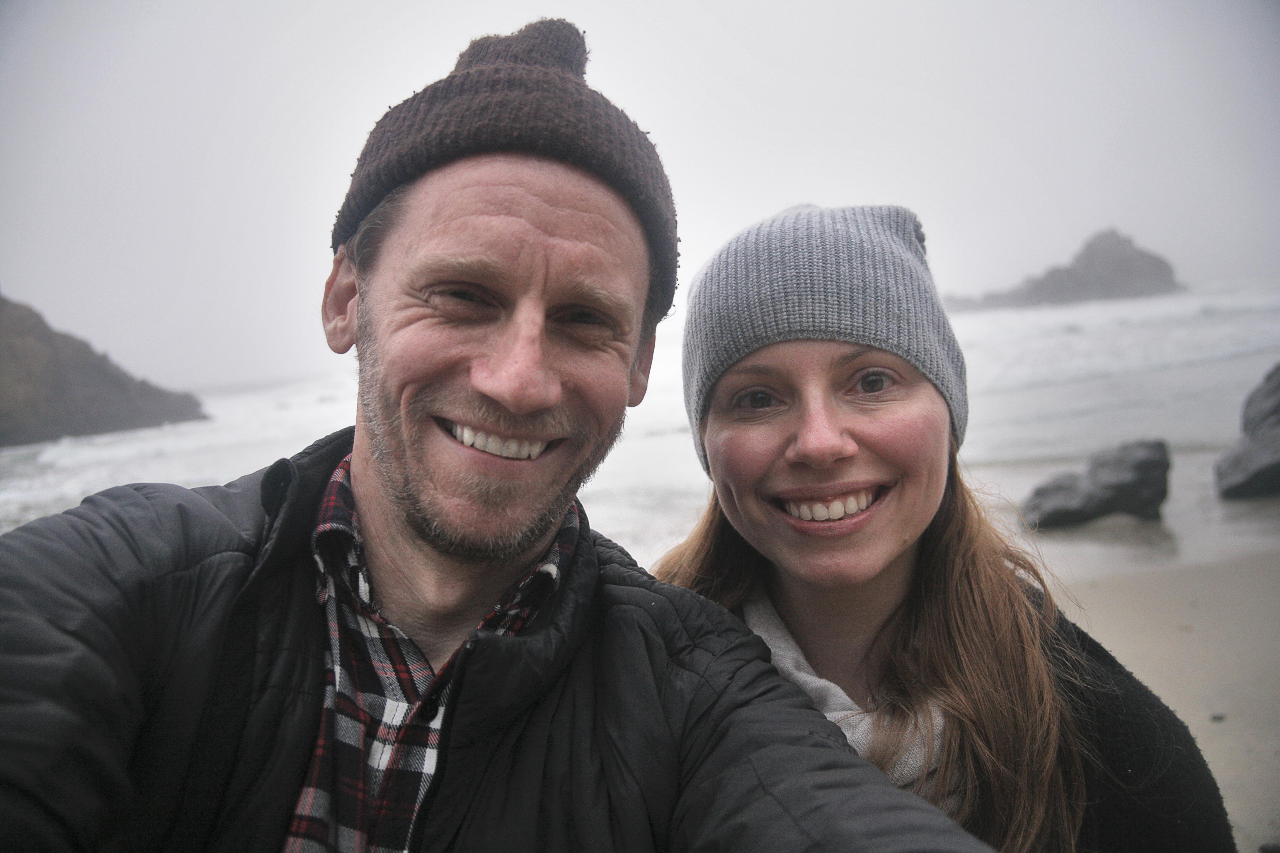 on a Big Sur beach