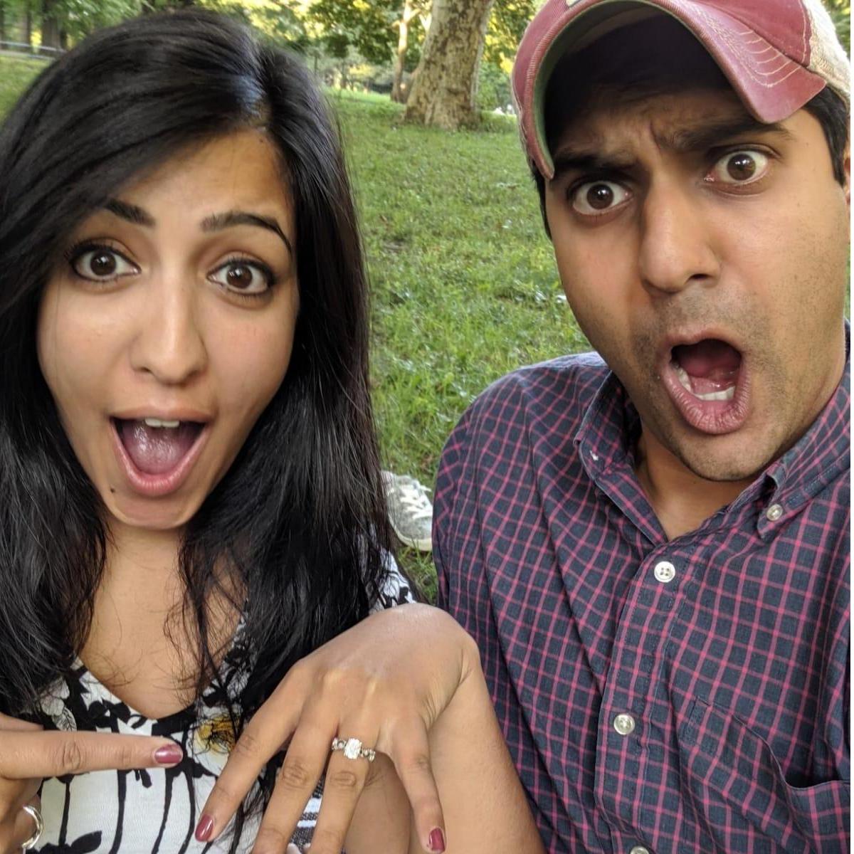 Central park after Sohan proposed!