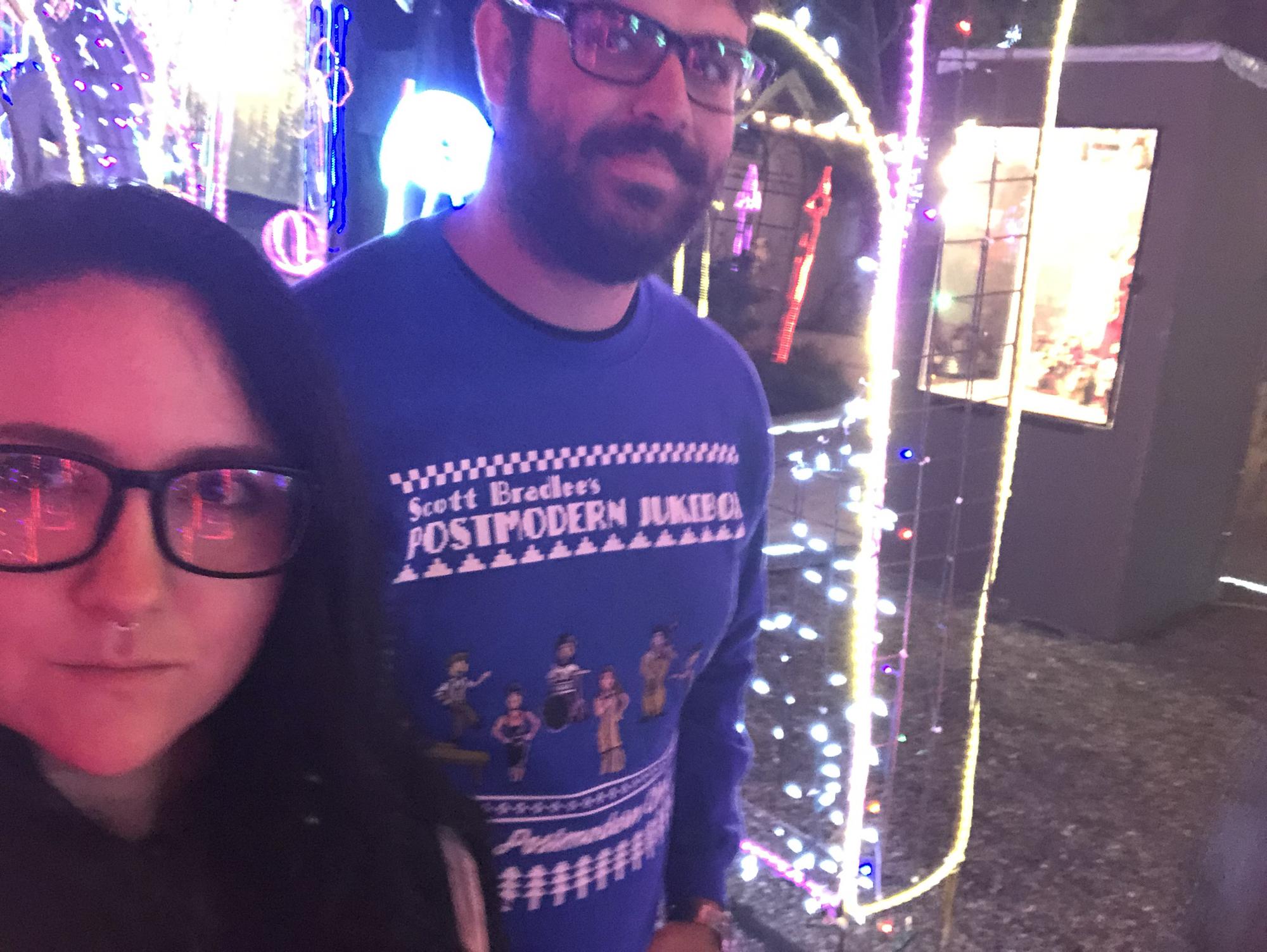 Our first time visiting Cambria lights! Isn’t Josephs sweater so cute?