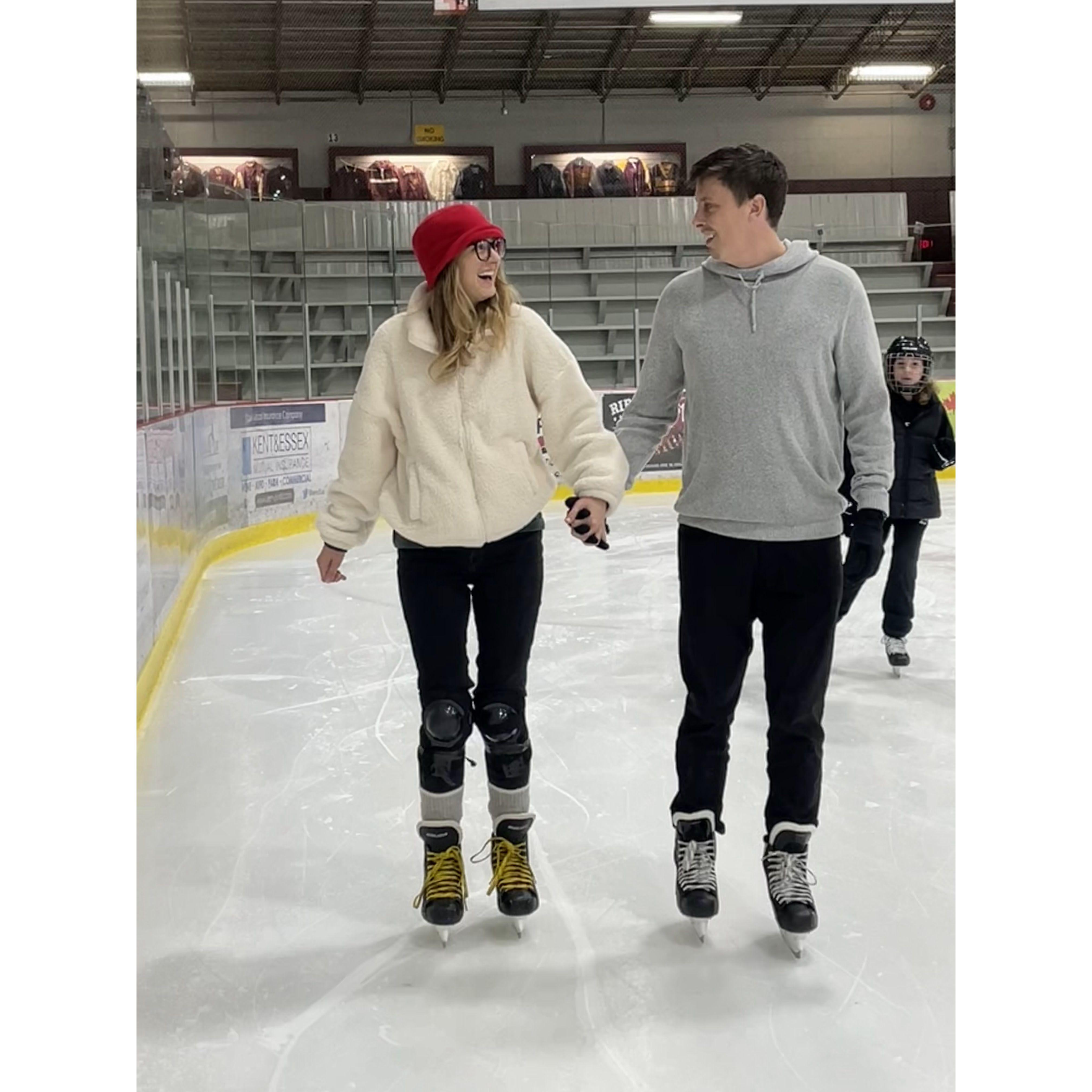Kurt's first time seeing Meghan shredding it on the ice