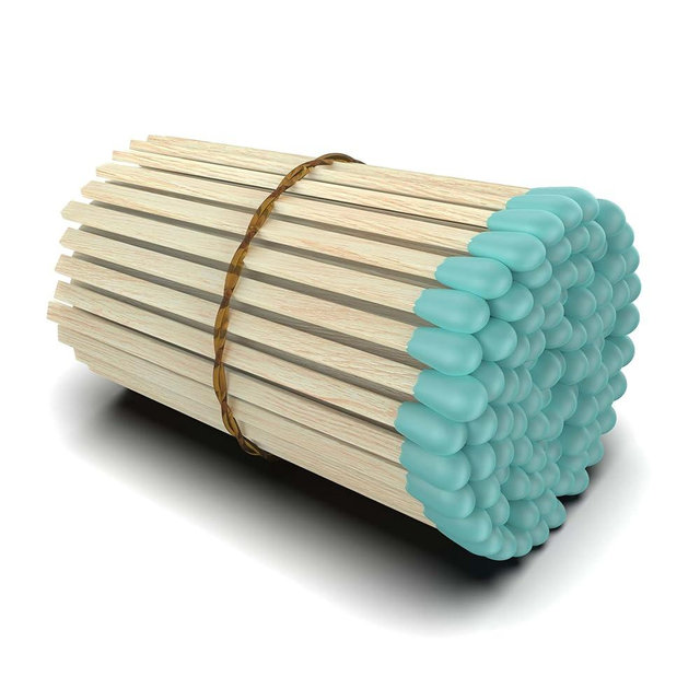 ZIKANI Blue Tip Fancy Matches 4 Inch Match Refill and Striker 100 Long Matches Short Matches Wooden Matches Bulk Matches Decorative Matchsticks Safety Matches for Cloche Jar Box Fireplace (Blue)