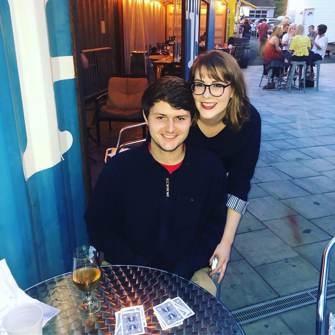 entertaining ourselves at our favorite brewery