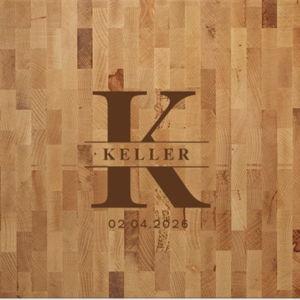 Lavish Last Name Personalized 16x18 Butcher Block Cutting Board