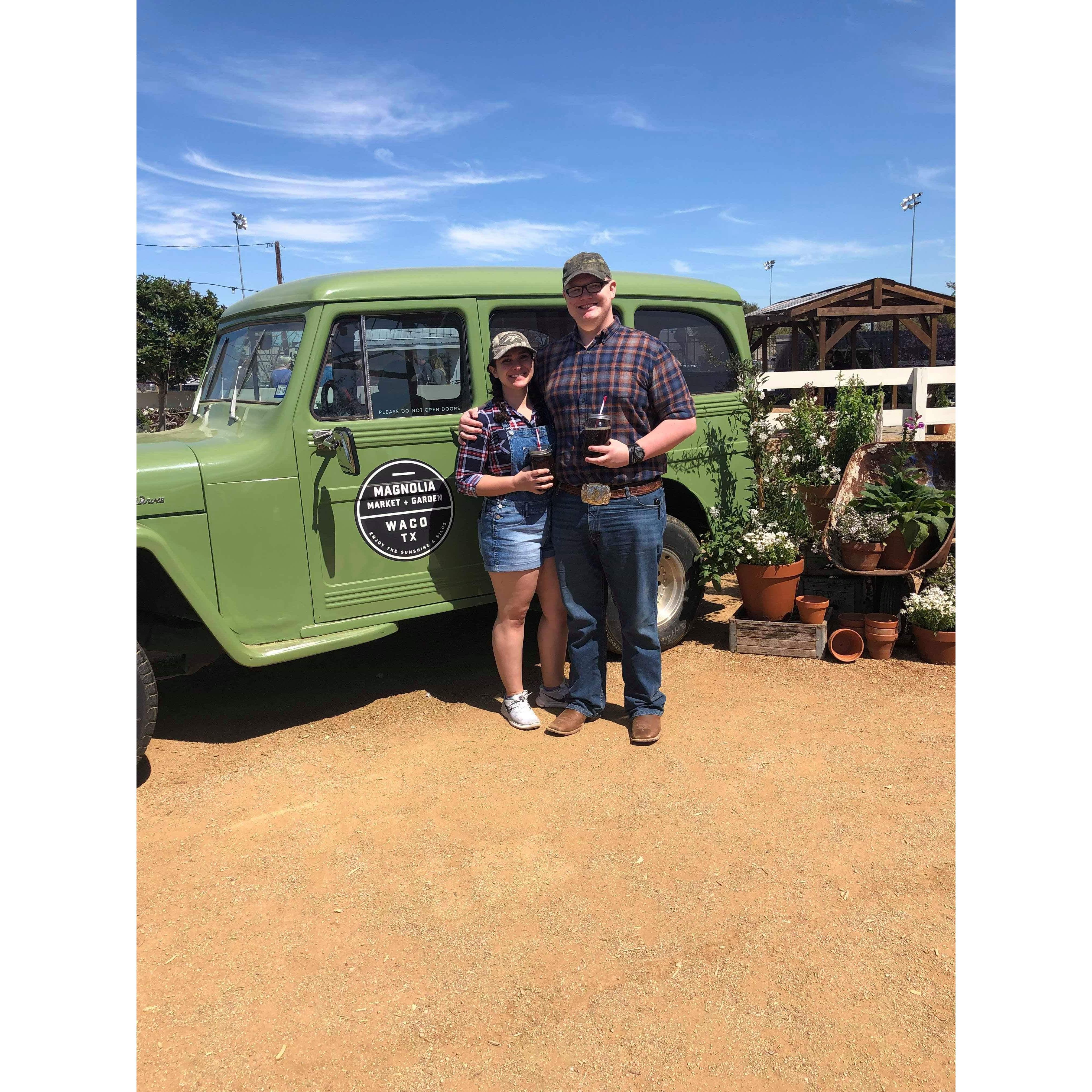 Magnolia was one of numerous adventures we had in Texas, including the zoo!  We struggled to ask someone to take this photo because we are both shy.