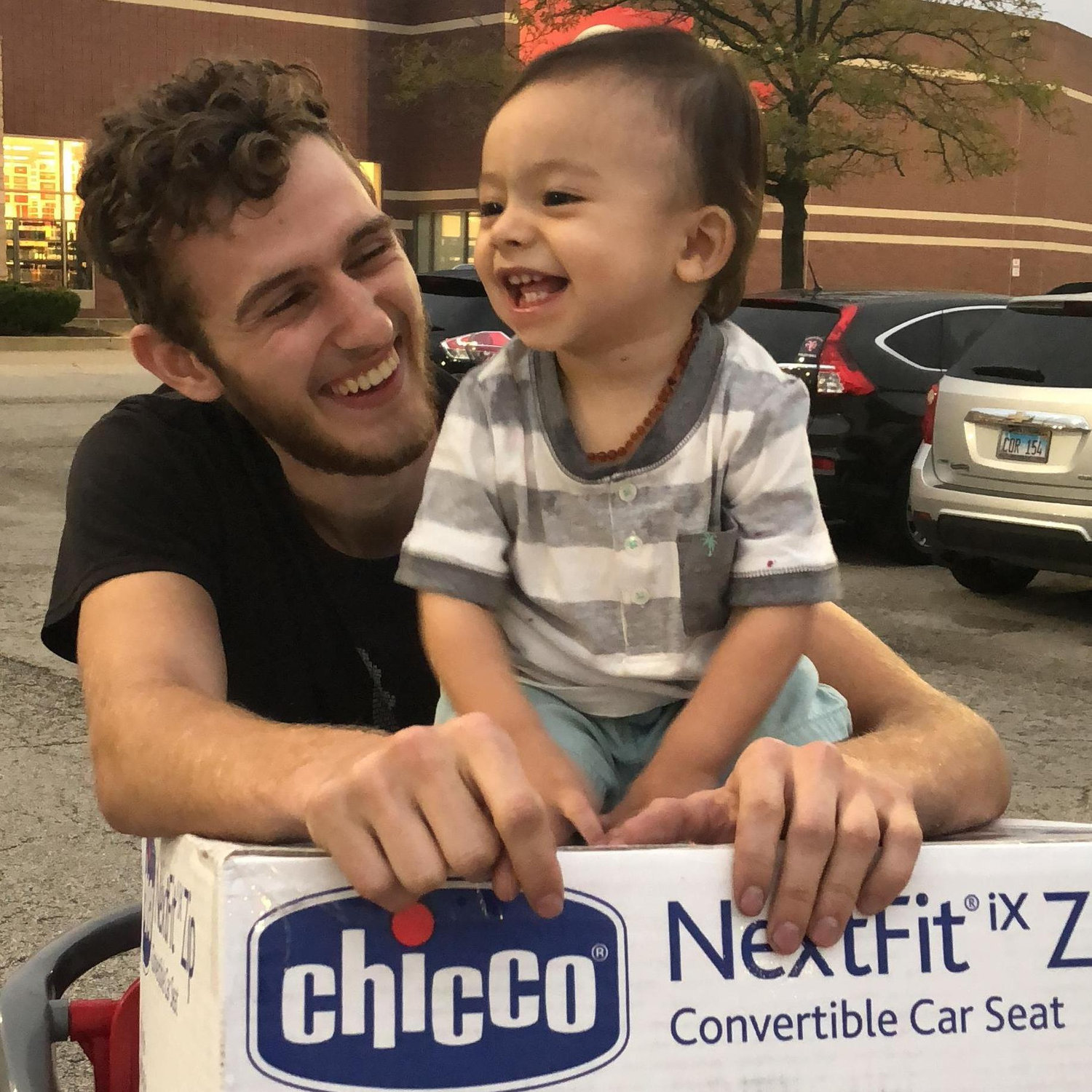 We took Noah to get his car seat and he was the happiest kid alive.