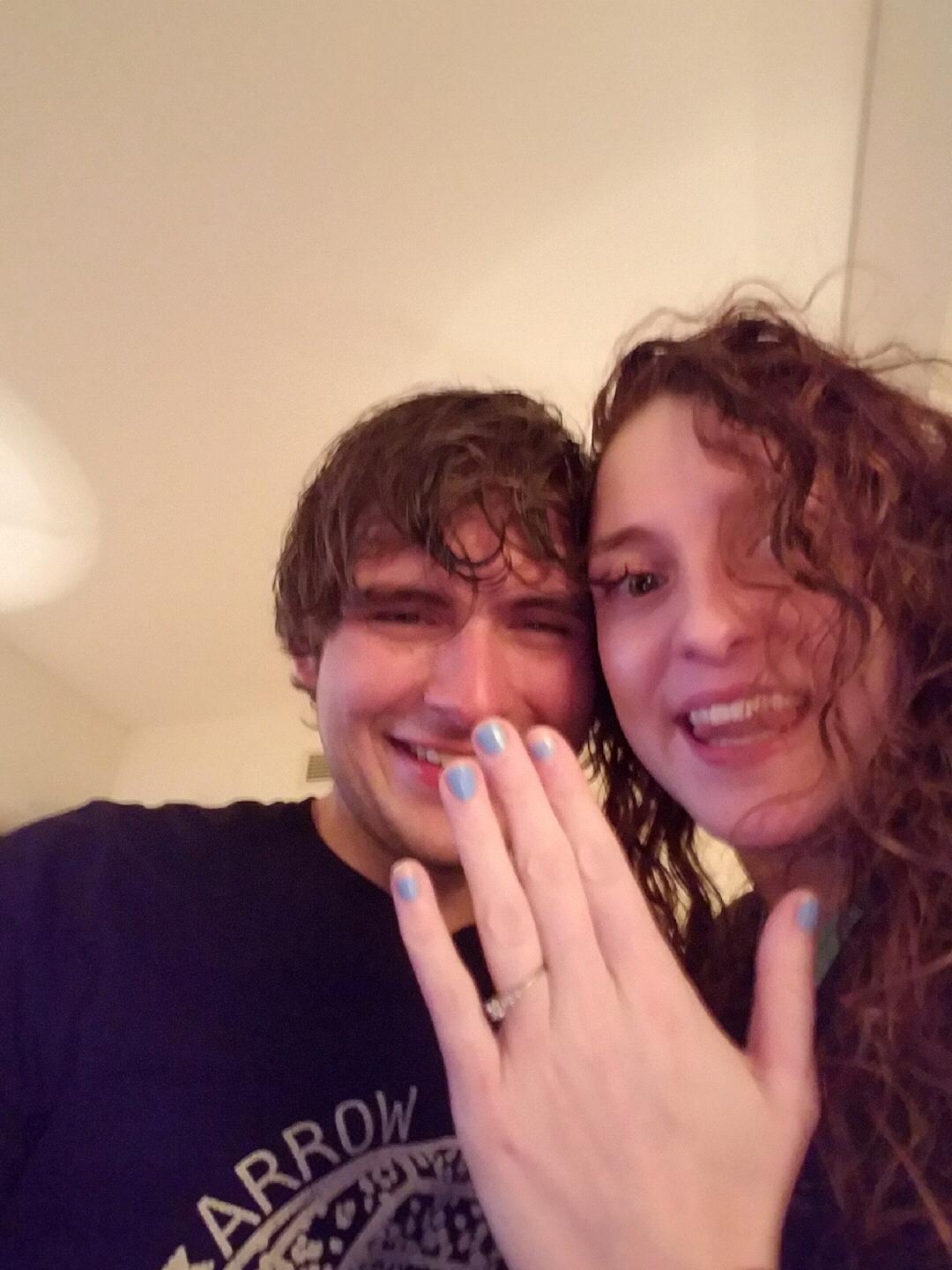 The moment after Devyn said yes