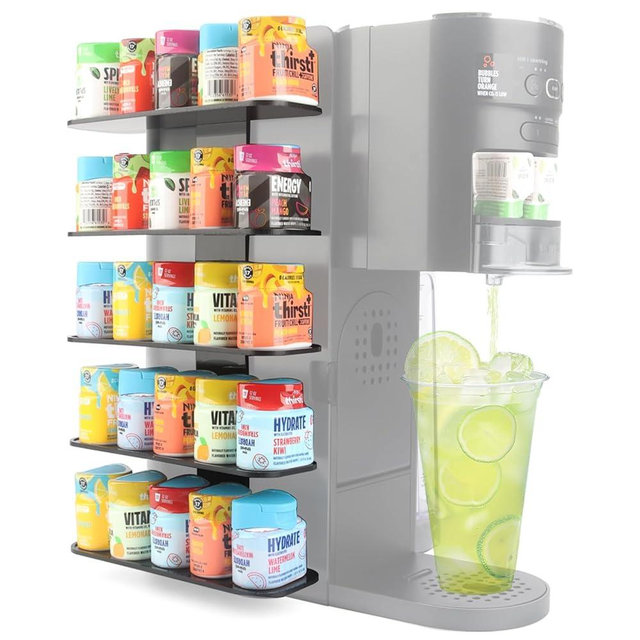 Soda Machine Pod Holder for Ninja Thirsti Drink System, 25-Flavor Storage Holder for Ninja Thirsty Drink System Pod Organizer for Ninja Thirsty Flavor Pods, Flavored Water Drops Upgrade