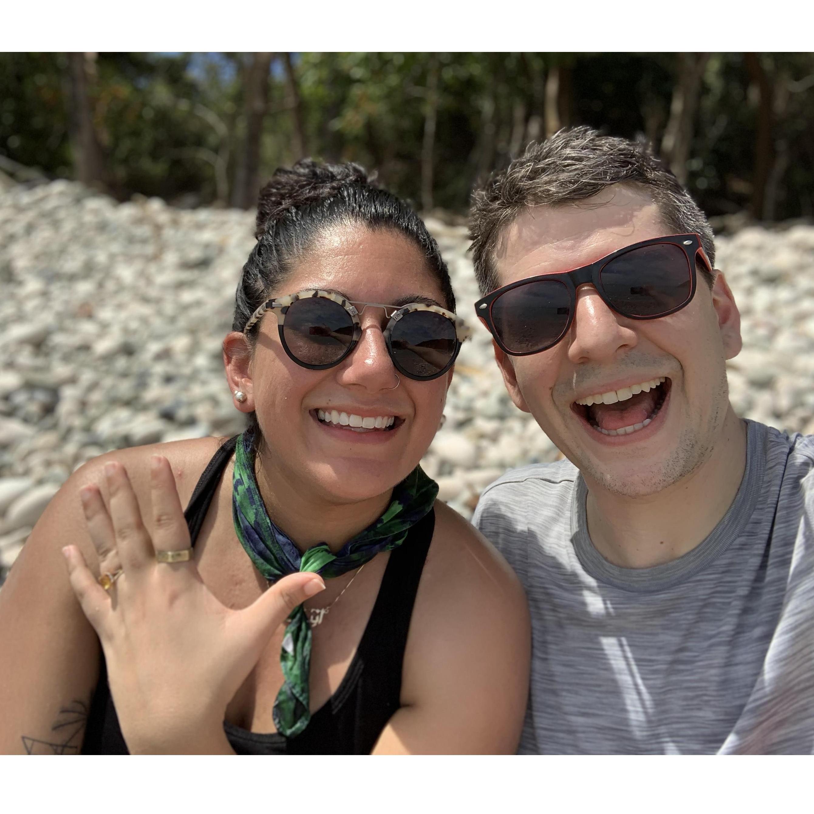 Where we got engaged in Cabo Blanco/Montezuma, Costa Rica