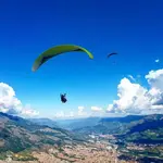 Paragliding above Medellin