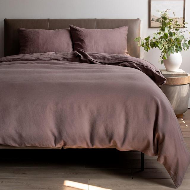100% French Linen Duvet Cover - Full/Queen - Clove | BOKSER HOME