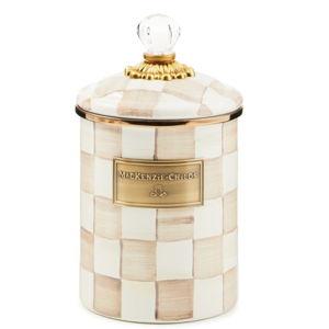 Mocha Check Medium Canister