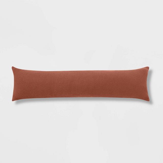 Lumbar Boucle Color Blocked Decorative Throw Pillow Rust - Threshold™