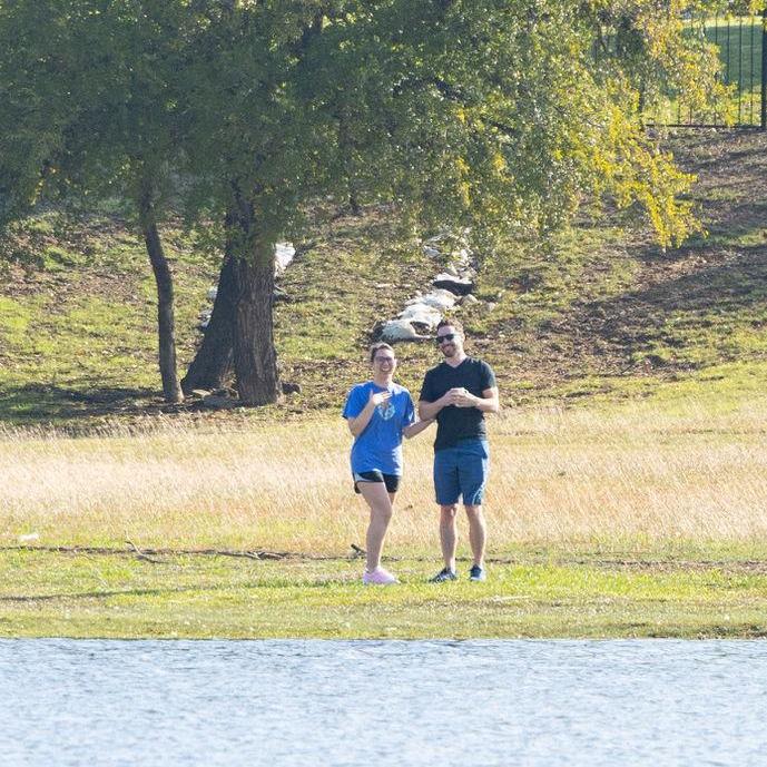 Wes pointed out Micah across the lake who had photographed the whole thing.