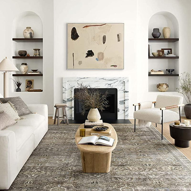 Loloi II Layla Collection LAY-13 Antique/Moss, Traditional 5'-0" x 7'-6" Area Rug