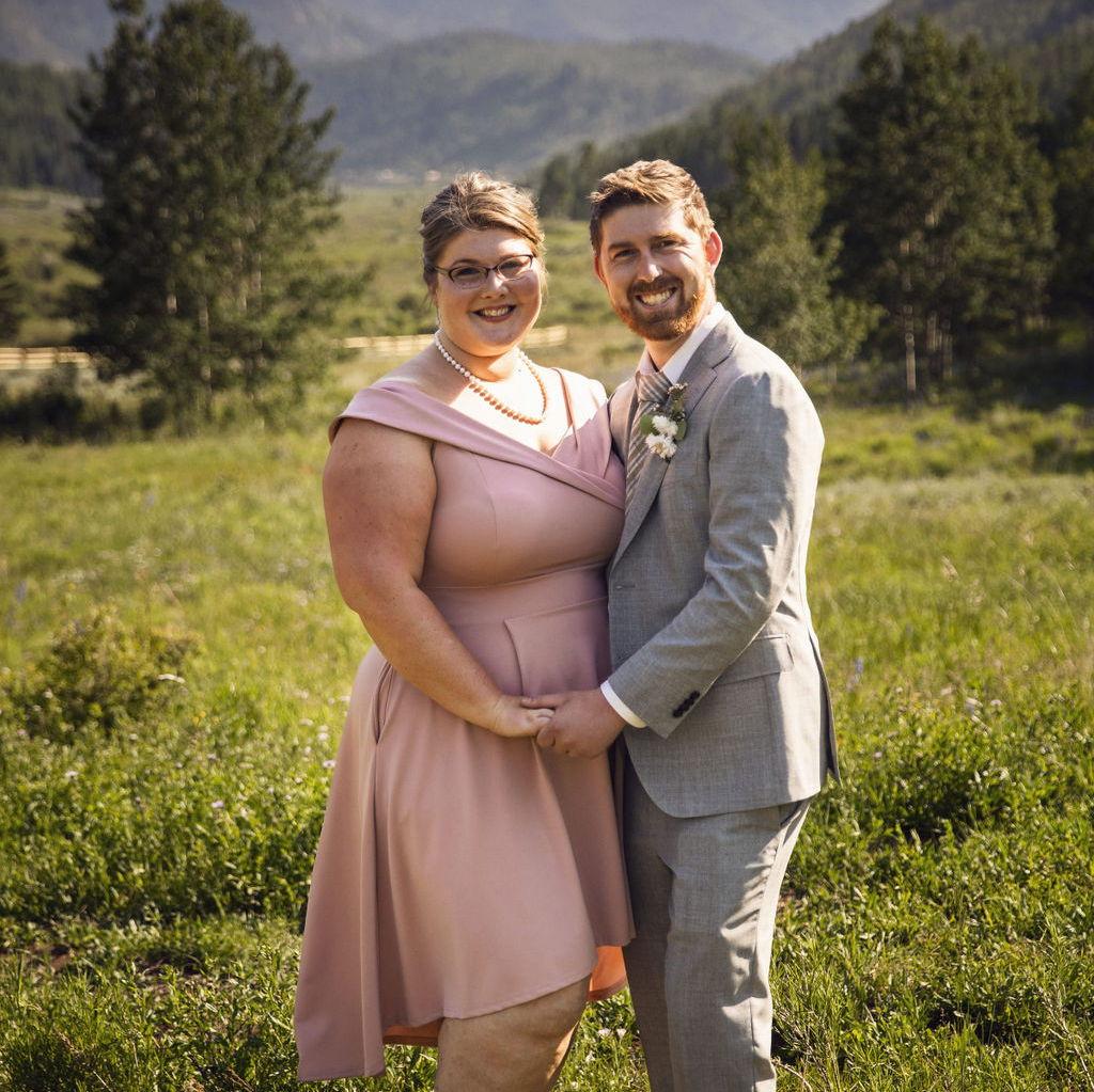 Us at his sister's wedding.