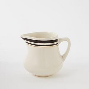Fishs Eddy Gilded Creamer, Stripe, Black/Gold