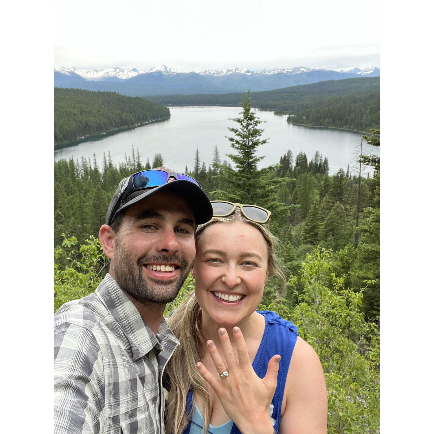 The engagement ring covered some miles on day 1.