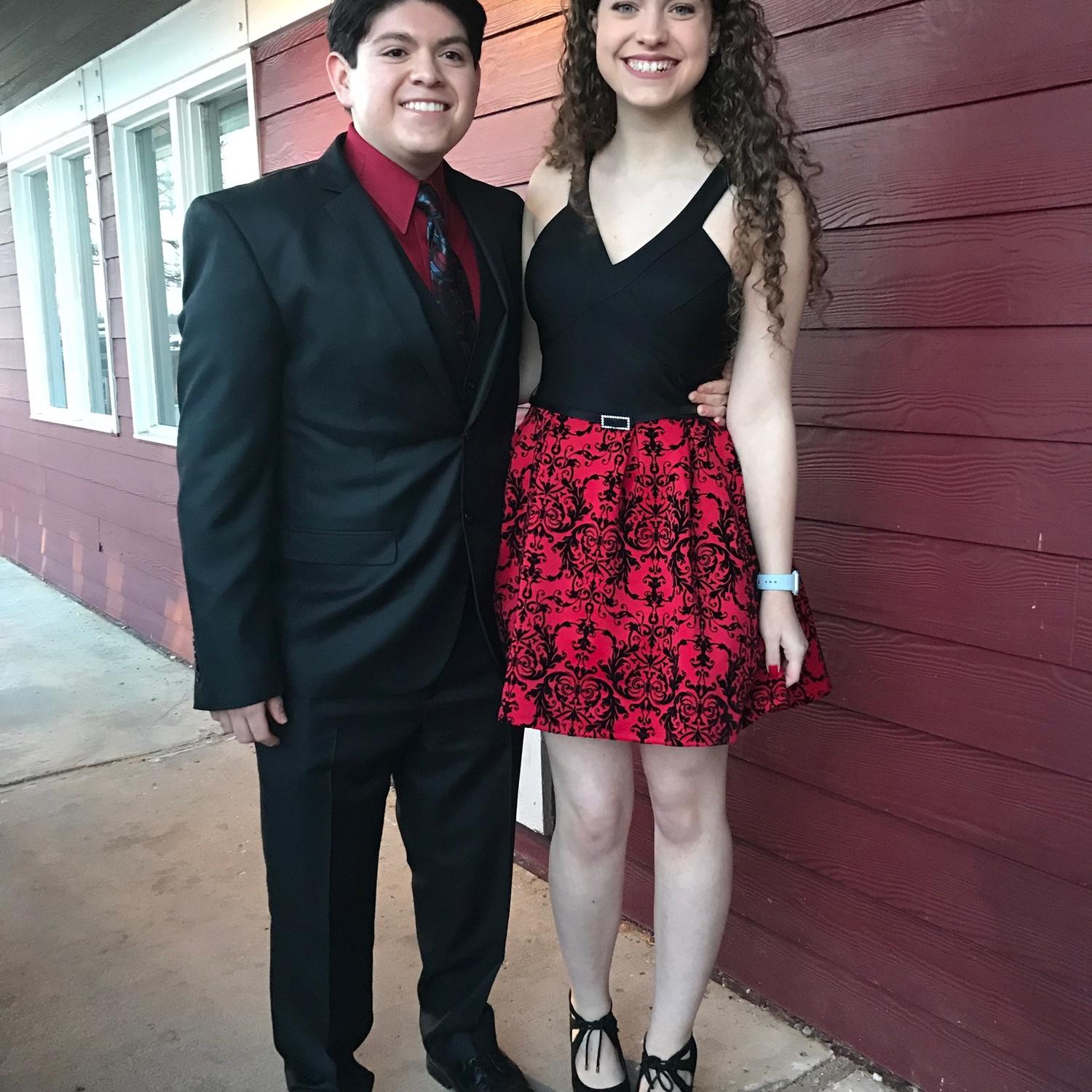 Our first dance together. Sophomore year turn about!