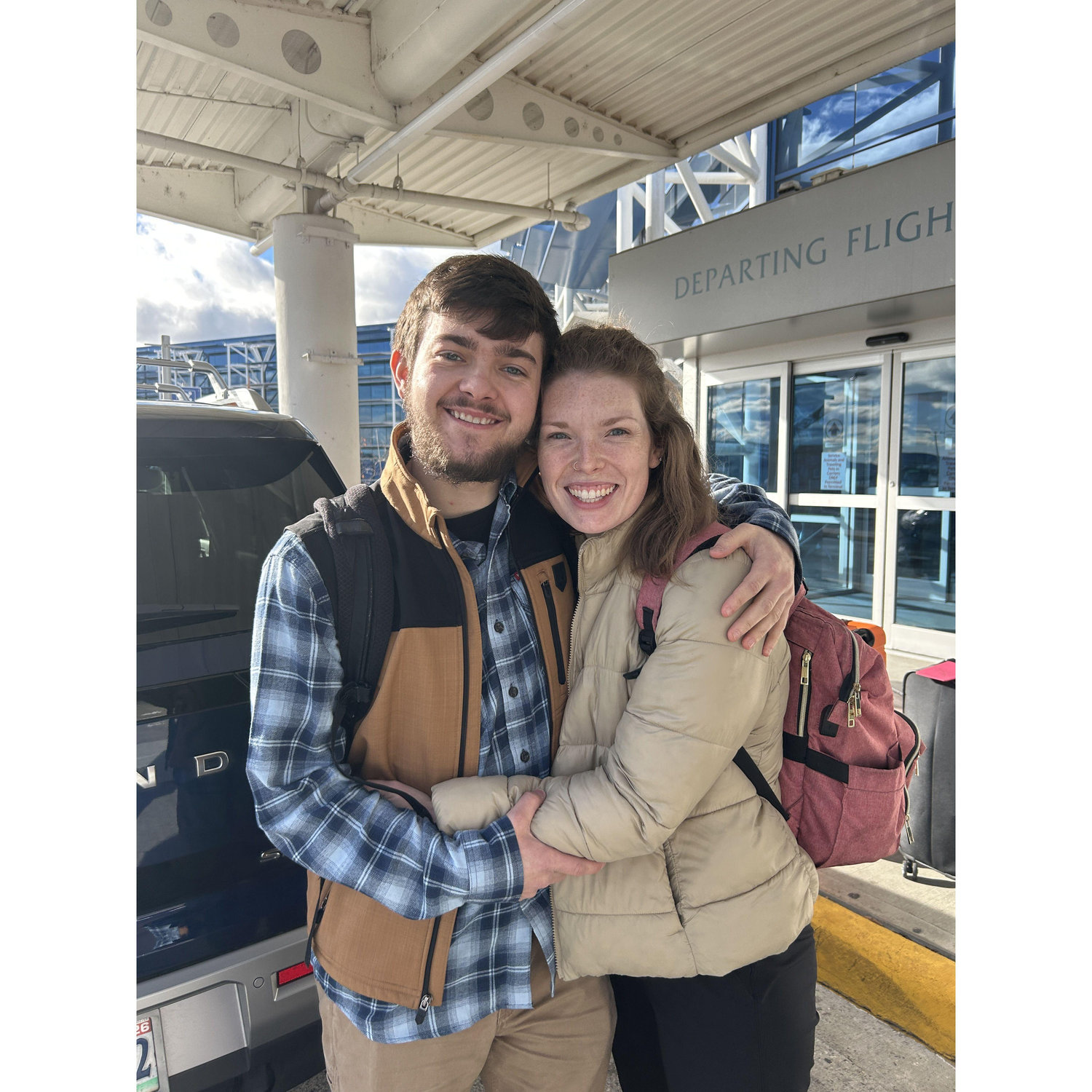 Before flying to Midland to meet Logan's family!