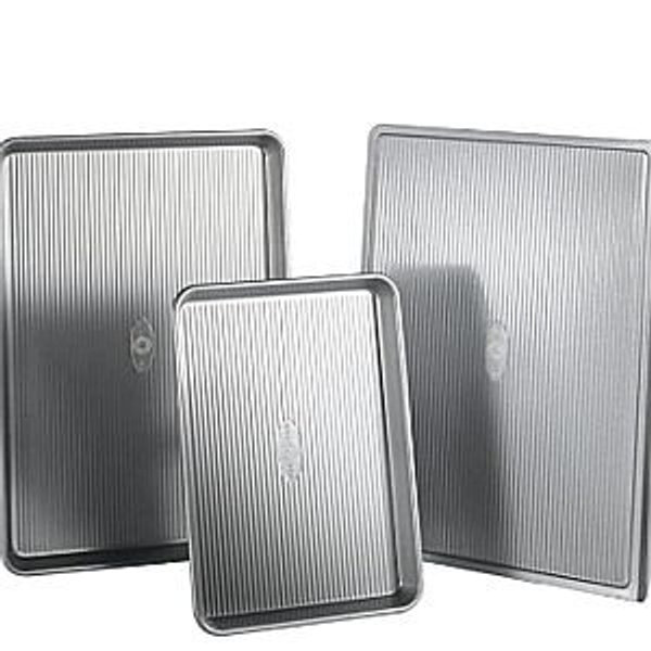 USA Pan 3-Piece Warp Resistant Non-Stick Aluminized Steel Bakeware Set