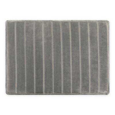 Micro Plush 21" x 34" Memory Foam Bath Mat in Charcoal
