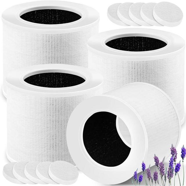 4-Pack Core Mini Air Purifier Replacement Filter Compatible with LEVOIT Core Mini Air Purifier,Core Miini-P,3-in-1 High Efficiency HEPA Filter, Mini-RF Filter with 12 Aroma Pads,Core Mini-RF