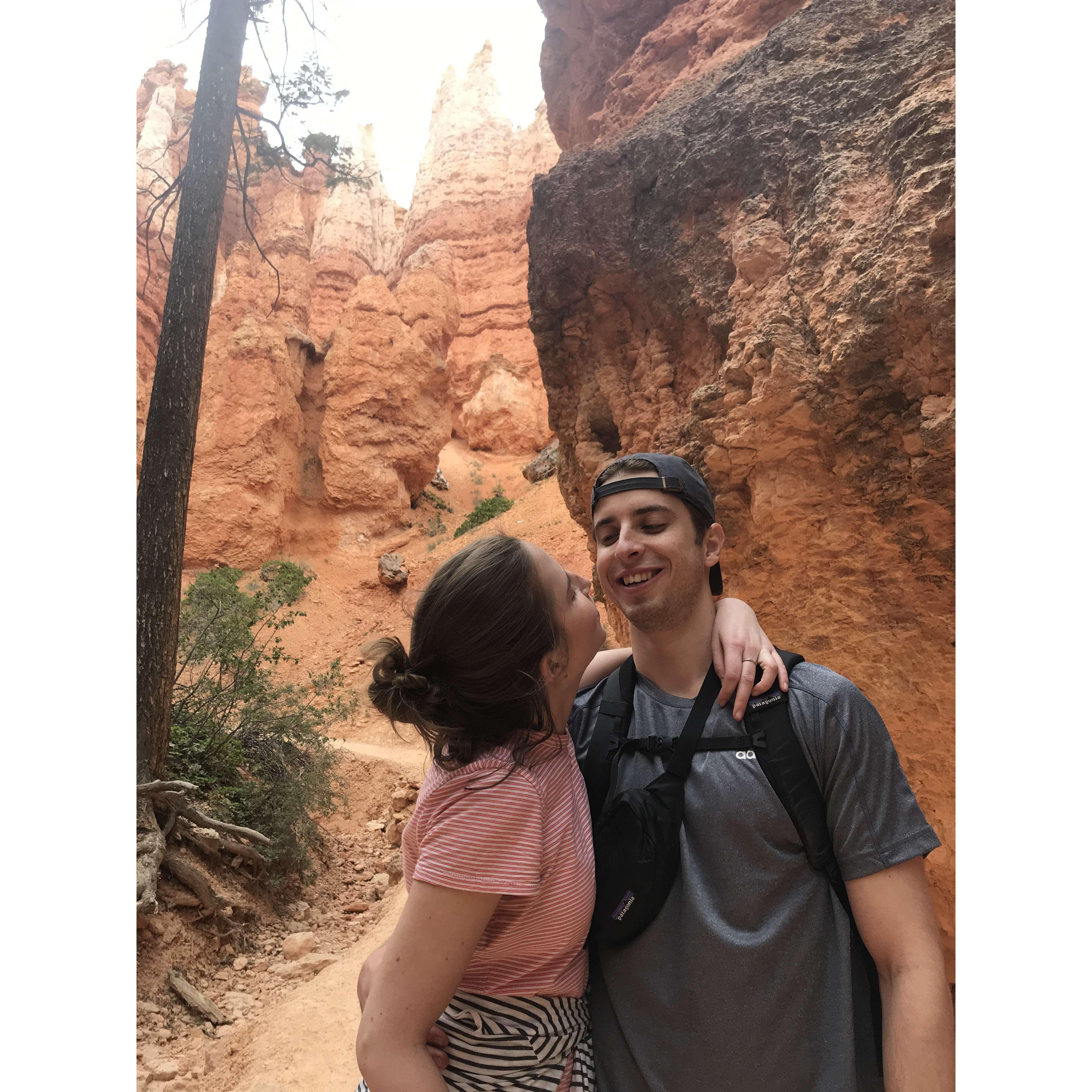 A cute photo taken at Bryce National Park. 