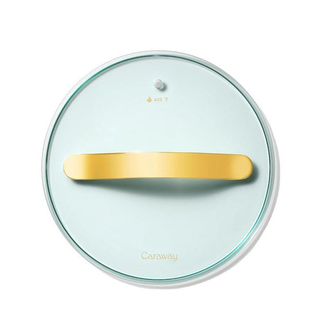 Glass 8" Glass Lid For Pots & Pans - Made With Tempered Glass - Sized to Fit Caraway Ceramic-Coated & Stainless Steel Cookware - Gold
