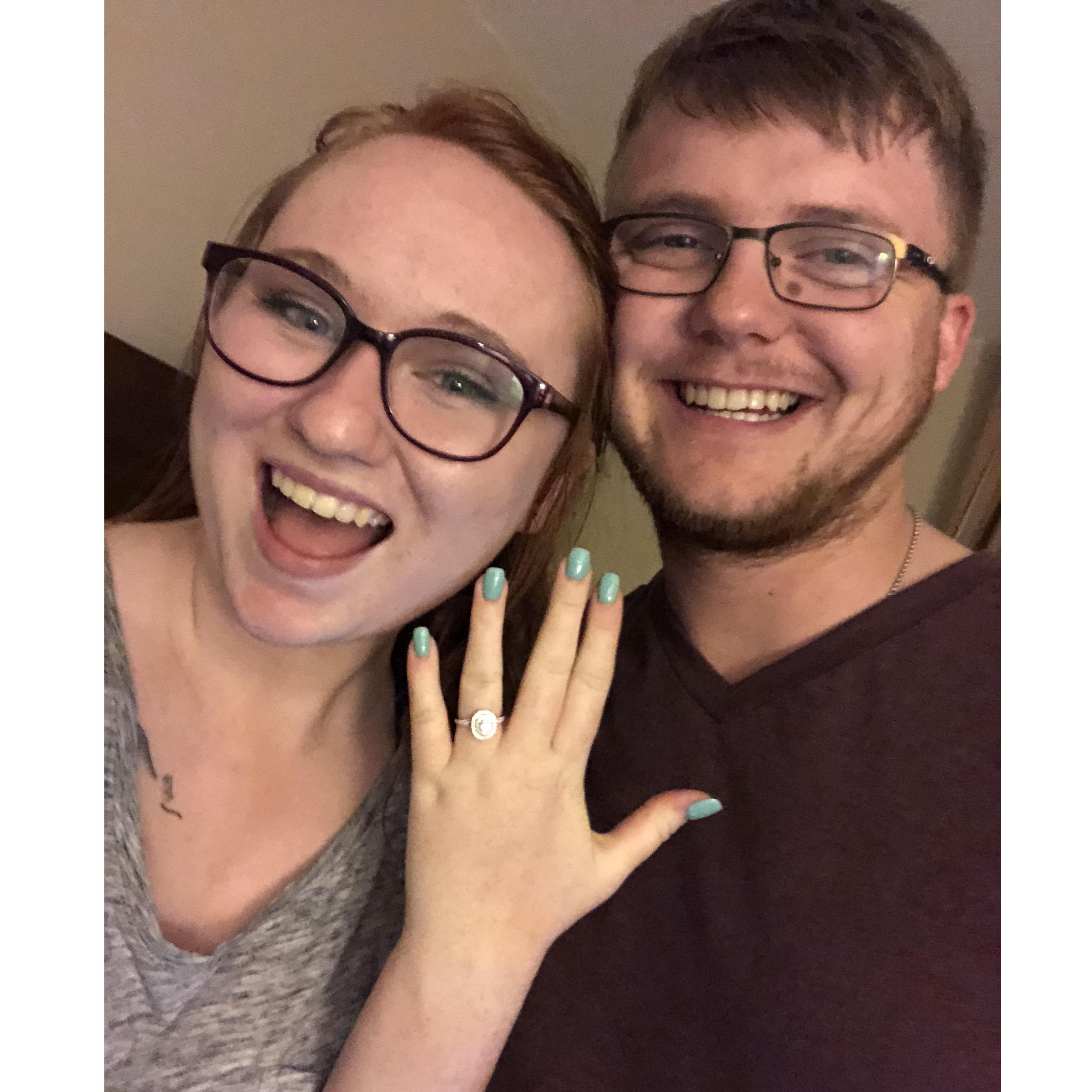 The night we got engaged in Clearwater, FL! 05/14/18