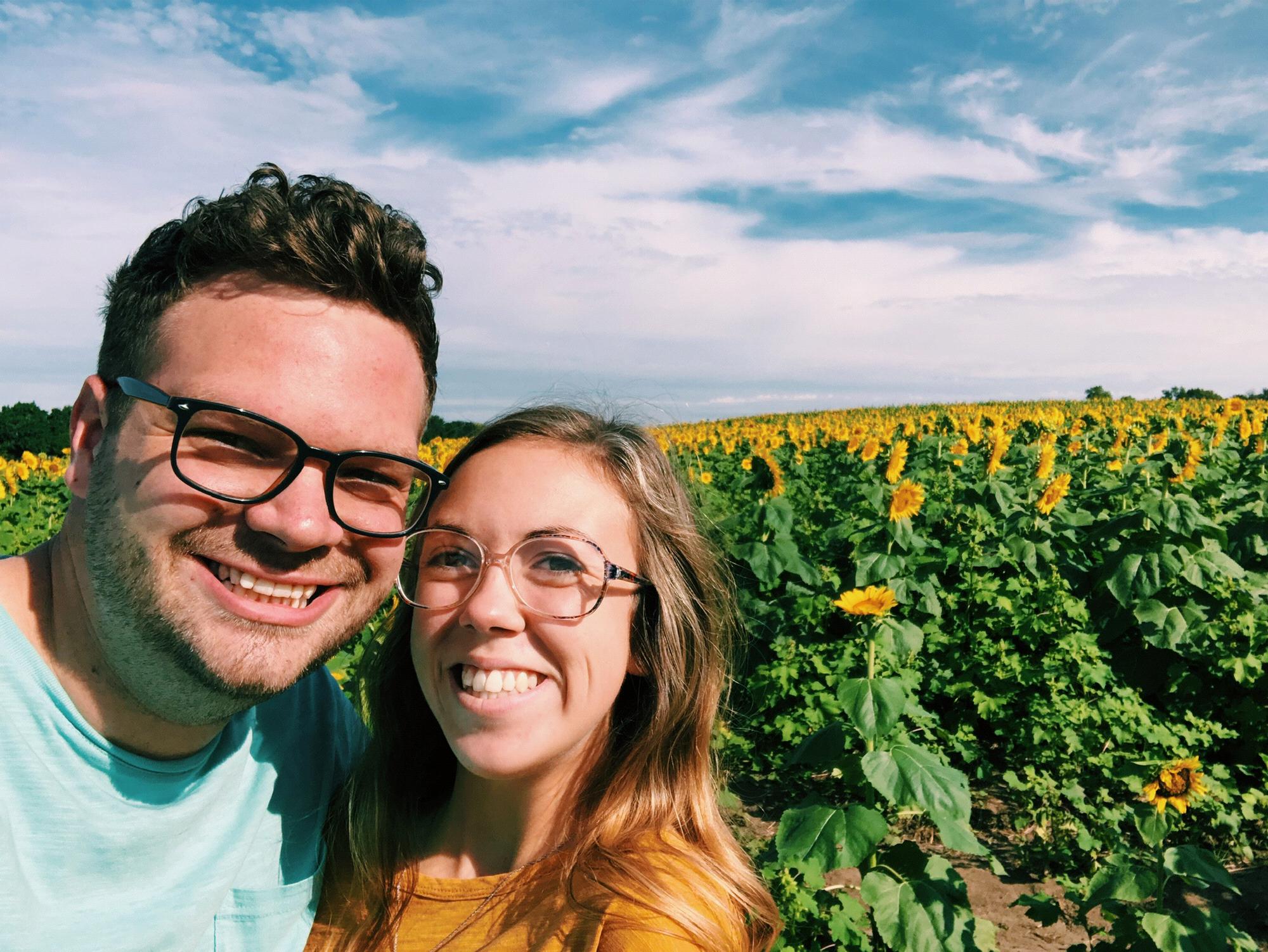 Abi’s first sunflower field in Kansas. She was in awe.
