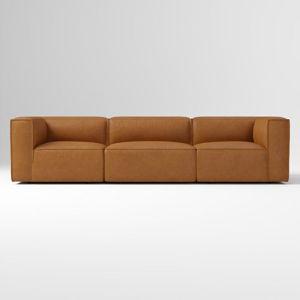 Remi Leather Modular Sofa (72"–108")
