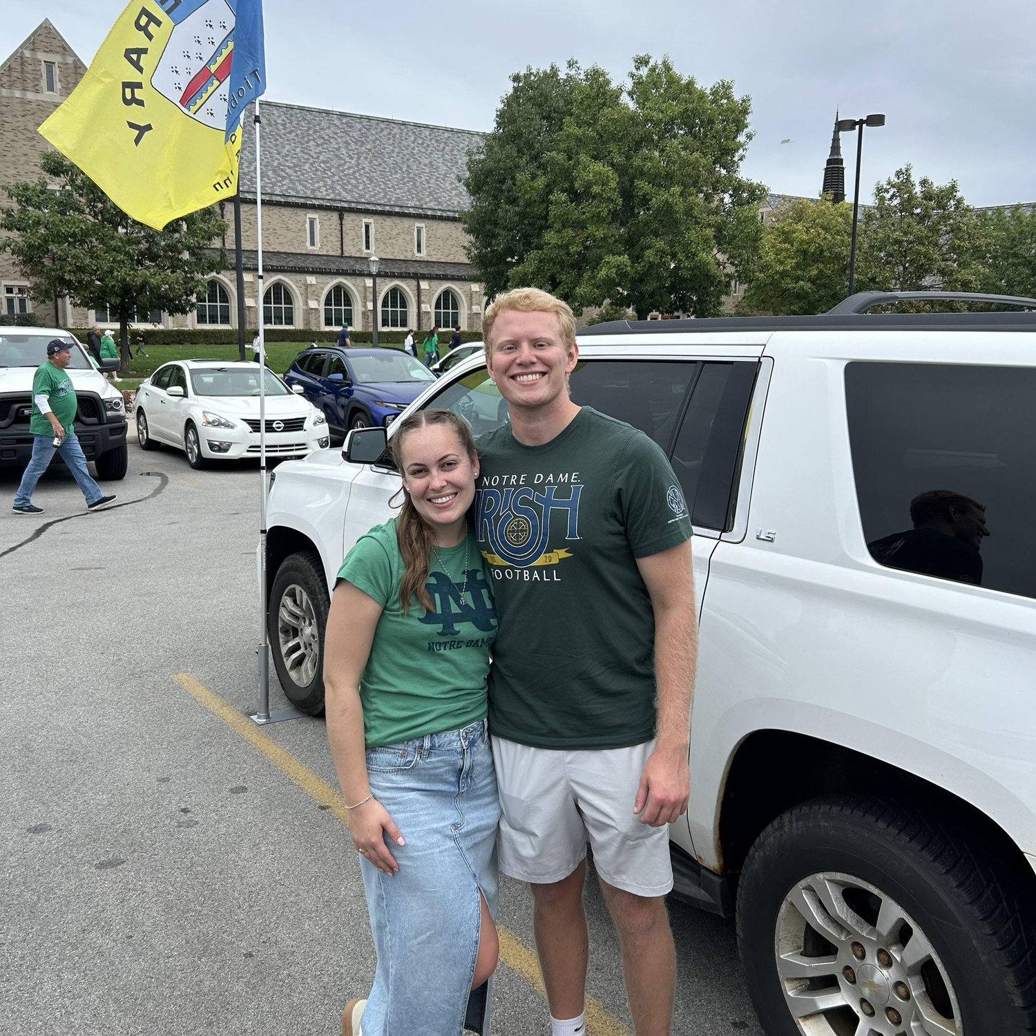 Emily and Camden at their first ND game together