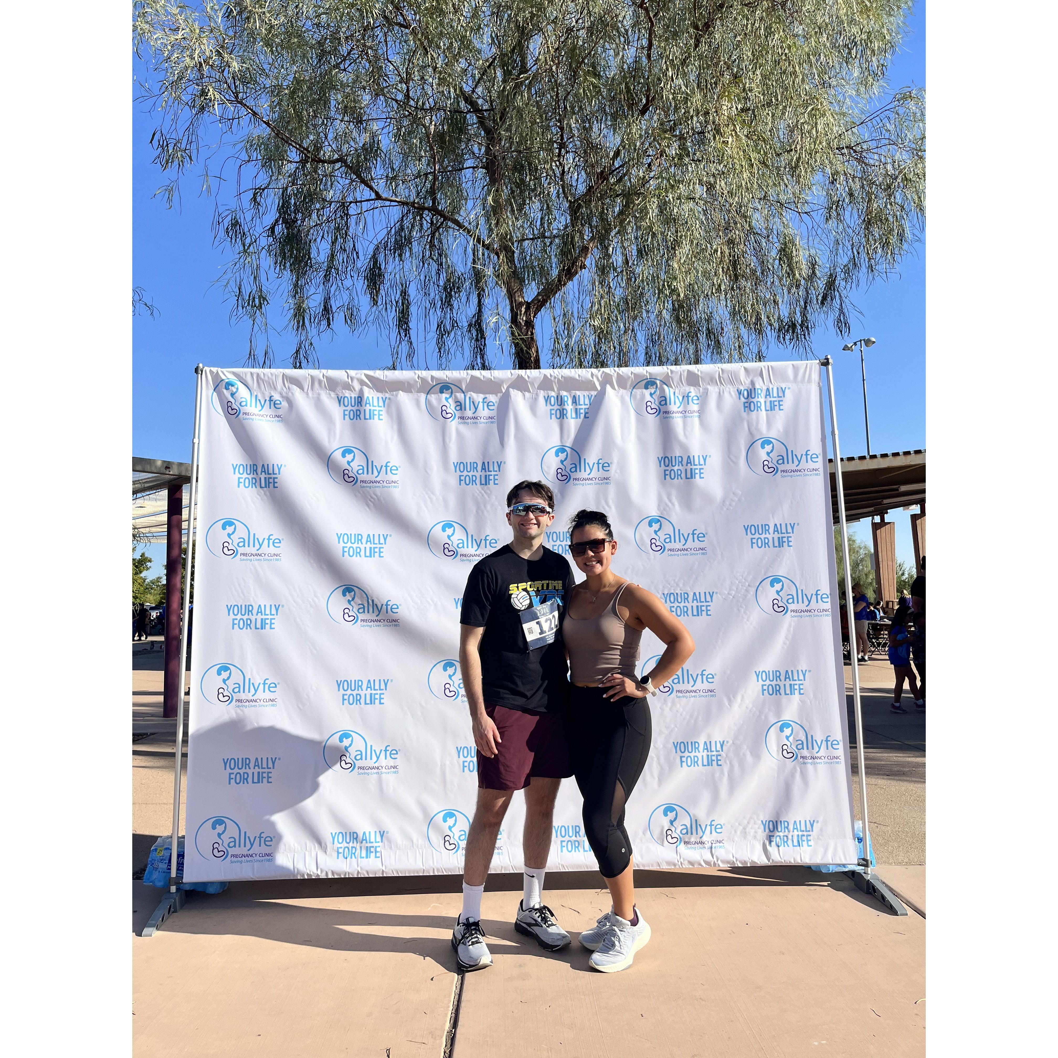 One of our many 5k races together (2024)