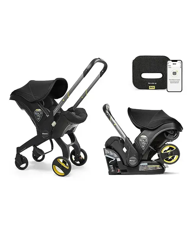 Doona Baby Car Seat & Stroller SensAlert Bundle - Nitro Black