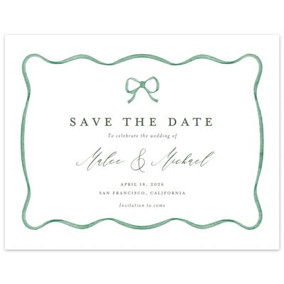 Green Wedding Digital Save the Date - Perkins Landscape