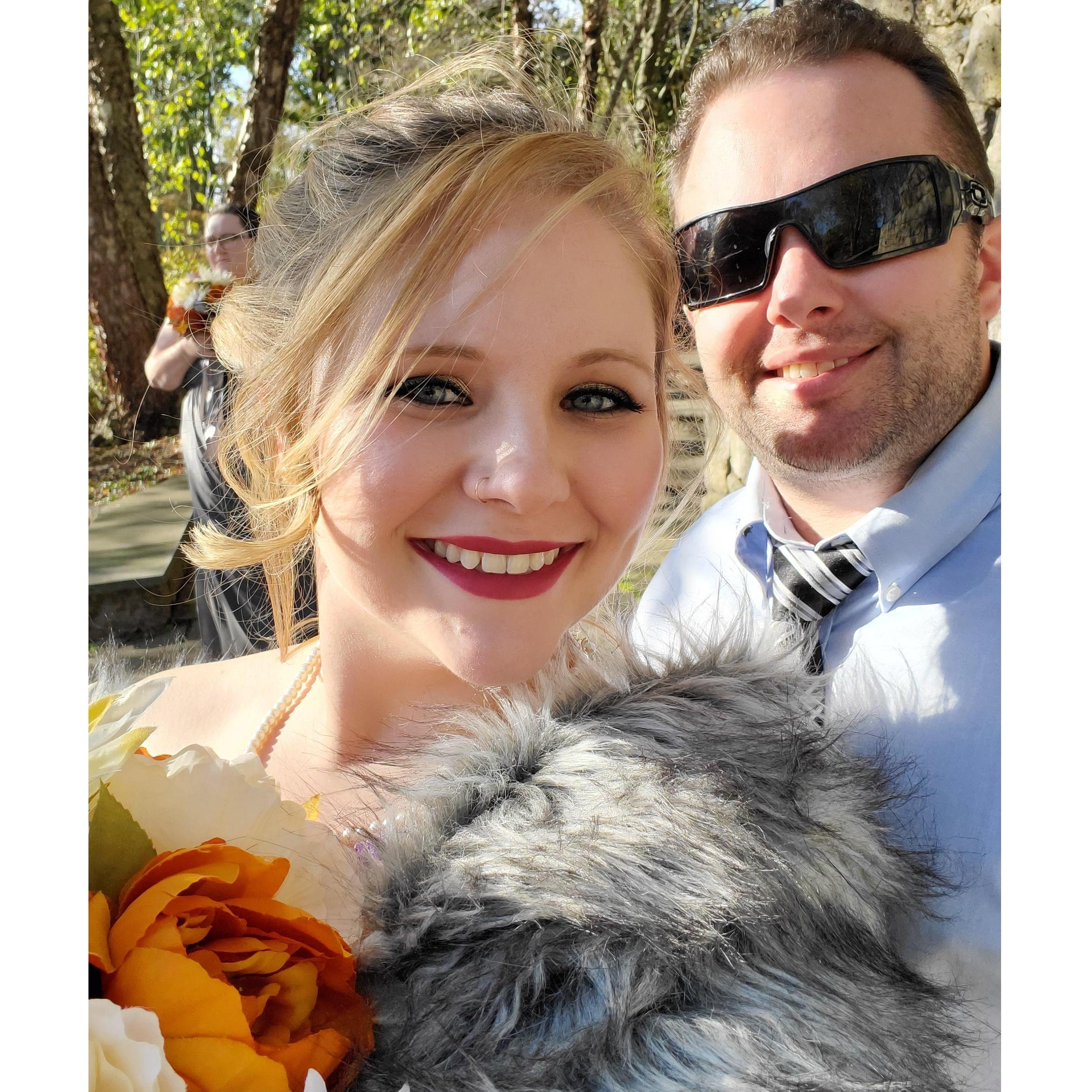 At Cari's sister's wedding
October 2019