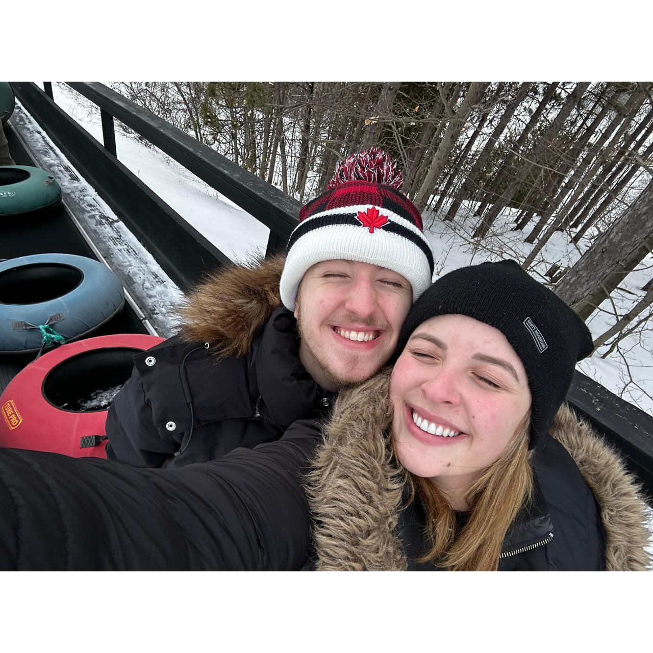 Nossa primeira vez indo em um ski bunda :)