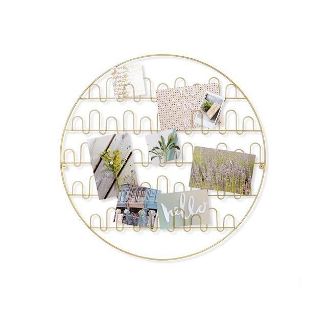 Umbra® Circle 15-Photo Wire Collage Picture Frame in Brass