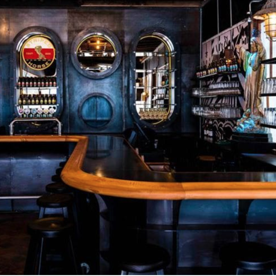 The Striped Horse Bar & Grill
“Gypsy-meets-pirate-shanty” . Ask about their own lager and African fable. 
12-14 York Road, Muizenberg, Cape Town
info@thestripedhorse.co.za, 021 788 2979
