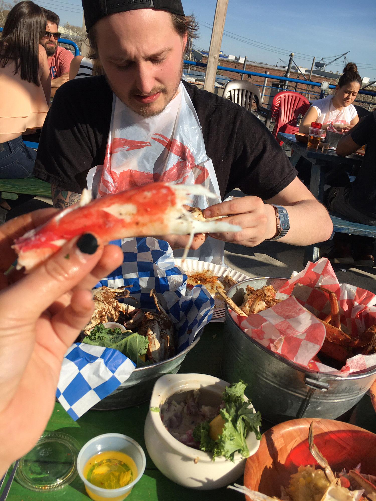 Sharing Kirby’s first love- Maryland Blue Crabs