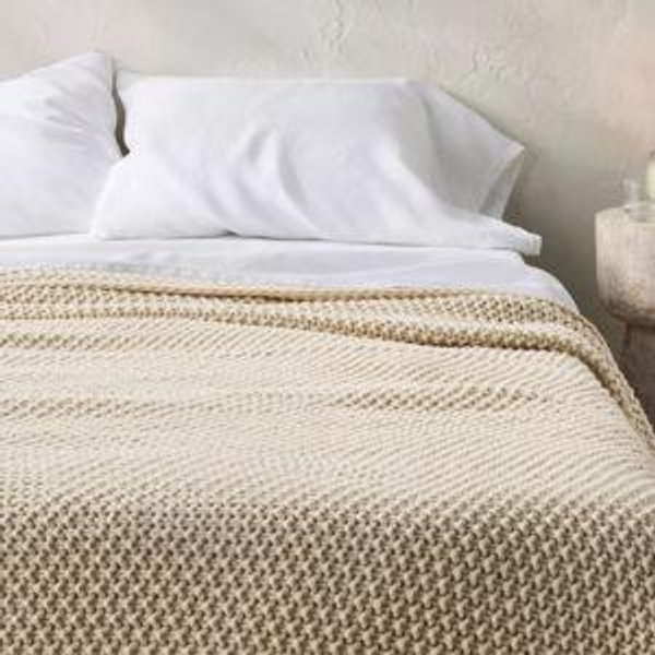 Chunky Knit Bed Blanket - Casaluna™