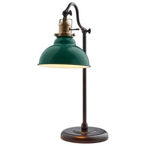 Stone & Beam Walters Vintage Task Lamp with Bulb, 19.9" H, Green