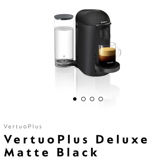 Nespresso Machine (VertuoPlus Deluxe Matte Black)