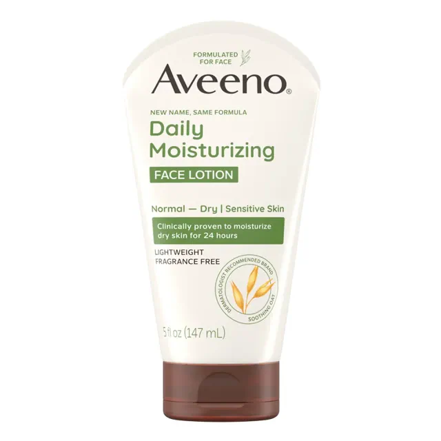 Aveeno Daily Moisturizing Prebiotic Oat Face Cream for Dry Skin - Fragrance Free - 5fl oz: Paraben-Free, Dye-Free, No Fragrance Added