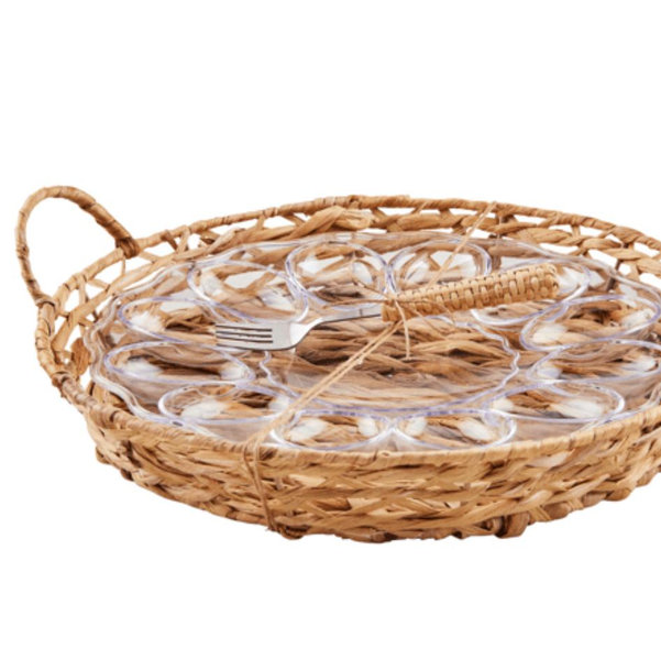 Woven Acrylic Deviled Egg Tray Set