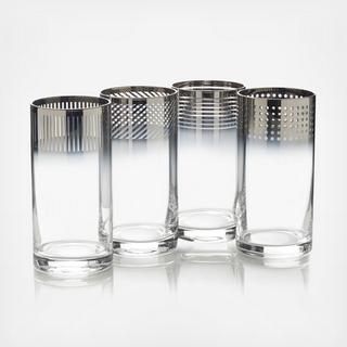 Cheers Ombre Highball Glass, Set of 4