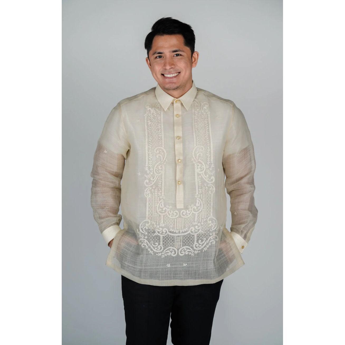 Long Sleeve Barong and Slacks