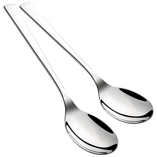 Premium Serving Spoon Set, 18/10 Stainless Steel Large Serving Spoon Tabletop Flatware Serving Utensil Buffet Banquet Serving Tablespoons(pack in 2), Mirror-Polished, Buffet Serving set